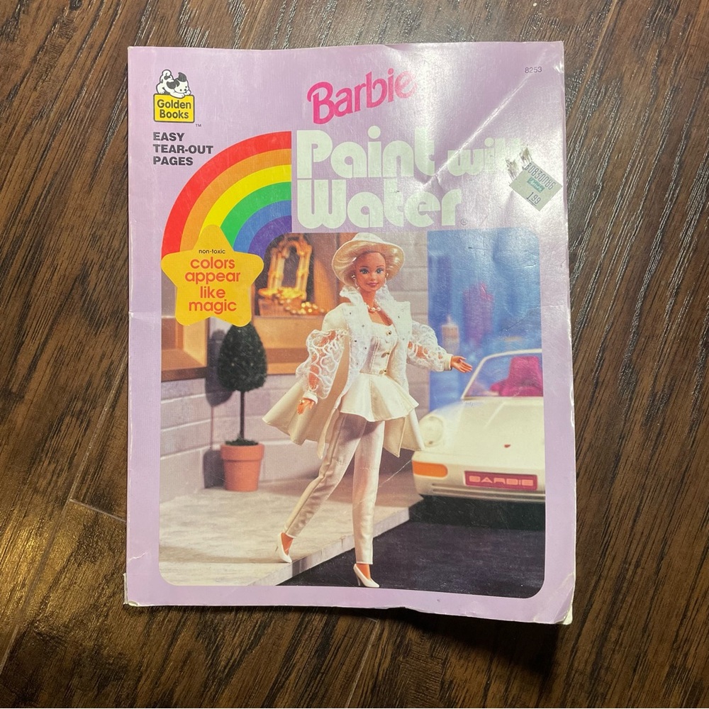Vintage Barbie Golden Books Paint with Water